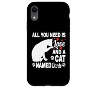 Custodia per iPhone XR Nome gatto personalizzato Dante Cute Kitty Pet Amante