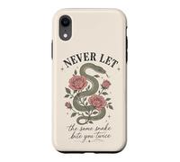 Custodia per iPhone XR Non lasciare mai che lo stesso serpente ti morda due volte rosa serpente