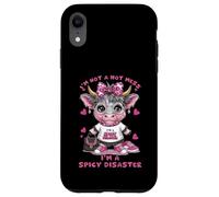 Custodia per iPhone XR Non sono un disastro, sono una Spicy Disaster Pink Highland Cow