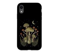Custodia per iPhone XR Notte Luna Funghi Mistico Whimsigoth Arte Disegno Episodico