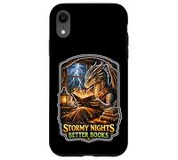 Custodia per iPhone XR Notte Tempestosa Accogliente Drago Lettura Fantasy