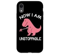 Custodia per iPhone XR Now I'm Unstoppable - Funny T-Rex Dinosaur