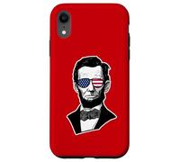 Custodia per iPhone XR Occhiali da sole Abraham Lincoln USA