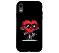 Custodia per iPhone XR Occhiali da sole monociclo a forma di cuore per San