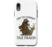 Custodia per iPhone XR Off To Commit Tax Fraud Raccoon Procione Anti-tasse