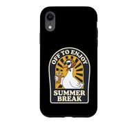 Custodia per iPhone XR Off To Enjoy Summer Break Cute Goose Occhiali da sole Grafica
