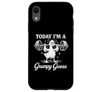 Custodia per iPhone XR Oggi sono un'oca Grumpy Goose Gym Pun Weightlifting