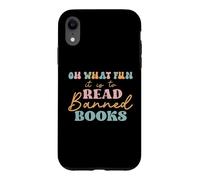 Custodia per iPhone XR Oh What Fun it is to Read Banned Books and Coffee Fight Evil