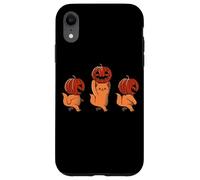 Custodia per iPhone XR one two three Cute Kittens Pumpkin Halloween Spooky vintage
