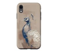 Custodia per iPhone XR Opera d'arte del ritratto di pavone