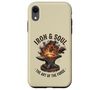 Custodia per iPhone XR Opera d'arte di Iron And Soul Blacksmith Forge Incudine Hammer