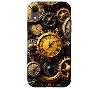 Custodia per iPhone XR Orologio vintage Steampunk Timepiece design meccanico
