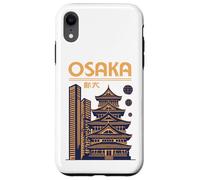 Custodia per iPhone XR Osaka, notte, orizzonte, pagoda, castello, e, moderno, torri