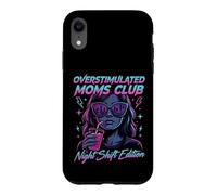 Custodia per iPhone XR Overstimulated Moms Club Retro Night Shift Edition Mama
