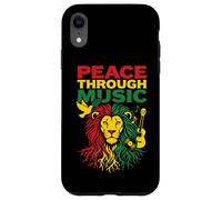 Custodia per iPhone XR Pace attraverso la musica Reggae Lion Rastafari Vibes Art Design