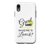 Custodia per iPhone XR Padel divertente dicendo dov'è il pranzo?