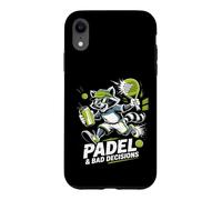 Custodia per iPhone XR Padel e decisioni sbagliate Divertente Raccoon Match