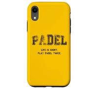 Custodia per iPhone XR Padel, La vita è breve Gioca a Padel due volte