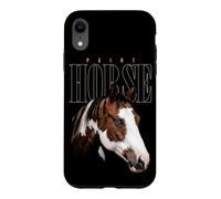 Custodia per iPhone XR Paint Horse Face Farm Bestiame Animale Cavallo