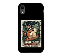 Custodia per iPhone XR Panda Incontra il caos nell"UFO del procione del cosmo