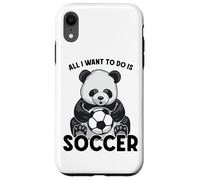 Custodia per iPhone XR Panda Soccer Tutto quello che voglio fare è un simpatico giocatore di orsi