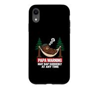 Custodia per iPhone XR Papa Bear Warning May Nap Suddenly At Any Time