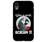 Custodia per iPhone XR Pappagallo grigio africano Meme T, divertente pappagallo
