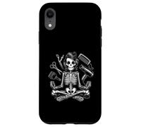 Custodia per iPhone XR Parrucchiere Scheletro Parrucchiere Donne Meditazione Yoga