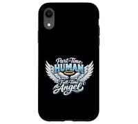 Custodia per iPhone XR Part Time Human Full Time Angel Parents Kids Cool Wings