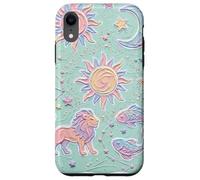 Custodia per iPhone XR Pastel Zodiac Sun Lion and Pisces
