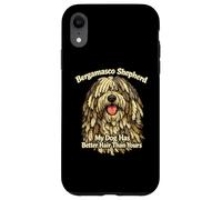 Custodia per iPhone XR Pastore Bergamasco Il mio cane ha capelli migliori divertente