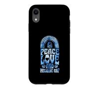 Custodia per iPhone XR Peace Love e rap melodico Bohemian Rainbow