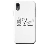Custodia per iPhone XR Peace Love Trumpet Proud Uomo Donna Trumpeter