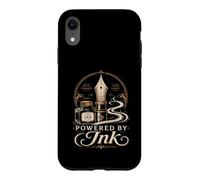 Custodia per iPhone XR Penna stilografica, con pennino per diari e amanti degli innamorati, stile vintage, alimentato da inchiostro