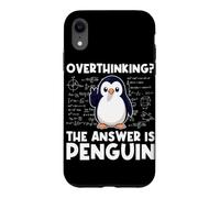 Custodia per iPhone XR Pensare troppo La risposta è Penguin Divertente Insegnante di Matematica