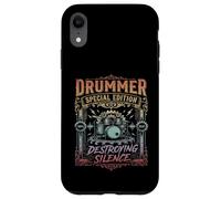 Custodia per iPhone XR Percussioni Steampunk vintage del batterista distruggendo il silenzio