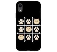 Custodia per iPhone XR Persian Cat Paws Grid Game