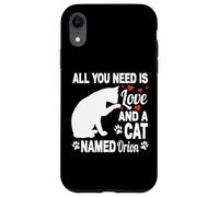 Custodia per iPhone XR Personalizzato Nome Gatto Orion Carino Gattino Pet Amante