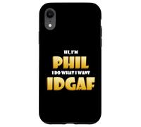 Custodia per iPhone XR Phil Costume IDGAF Funny Meme Phil Halloween Costume Philips