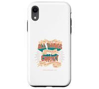 Custodia per iPhone XR Philippians 4:13 Christian Scripture Faith Verse