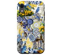 Custodia per iPhone XR Piastrella Mediterranea E Limone Blu Giallo Mare Italiano Estate