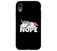 Custodia per iPhone XR Pigro Unicorn Non Oggi Nope