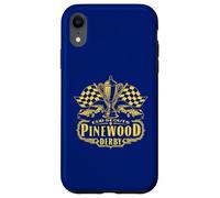 Custodia per iPhone XR Pinewood Derby Cub Scouts Checkered Flag Racing Trophy Logo