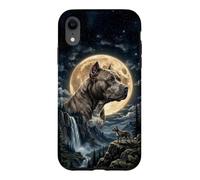Custodia per iPhone XR Pitbull con Luna - cani