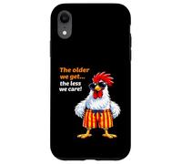 Custodia per iPhone XR Più invecchiamo e meno ci interessa Funny Rooster Summer Mood!