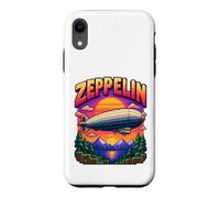 Custodia per iPhone XR Pixel Art Zeppelin 8-Bit Retro Gaming Airship Dirigible