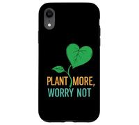 Custodia per iPhone XR Plant More Worry Not Pocket Design, abbigliamento grafico da giardiniere