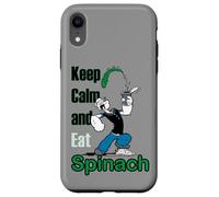 Custodia per iPhone XR Popeye The Sailor Man Keep Calm & Eat Spinaci Retro Fumetto