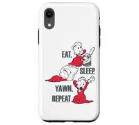 Custodia per iPhone XR Popeye The Sailor Man Swee'Pea Eat Sleep Yawn Repeat
