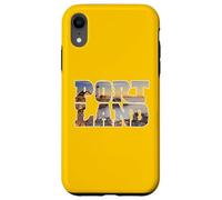 Custodia per iPhone XR Portland, faro, capo, elisabetta, dentro, vendemmia, tipografia